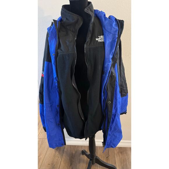 Y2K The North Face Summit Series Gortex 2 Layer (w/Fleece) Jacket XXL Blue/Black - Picture 9 of 12